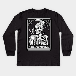 "The Momster" Skeleton Kids Long Sleeve T-Shirt